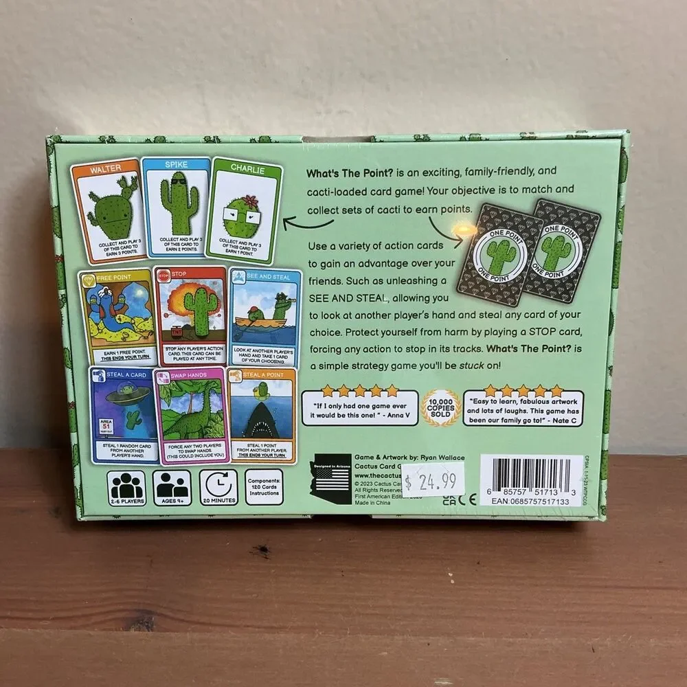 What'S the Point? the Cactus Card Game - a Fun and Strategic Game.NEW SEALED